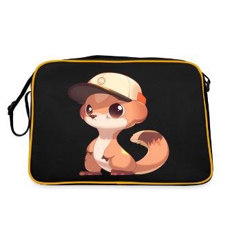 Cute Mongoose - Retro Bag - black/gold - Back