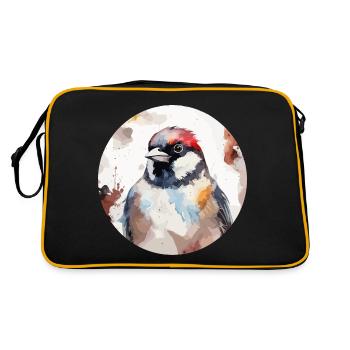 House sparrow - Retro Bag - black/gold - Back