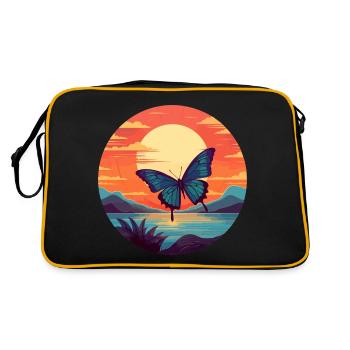 Morpho Papillon Bleu - Sac Retro - noir/or - Dos