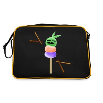 Brochette De Pousse ! - Sac Retro - noir/or - Dos
