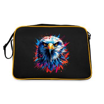 The Eagle - Retro Tasche - Schwarz/Gold - Hinten