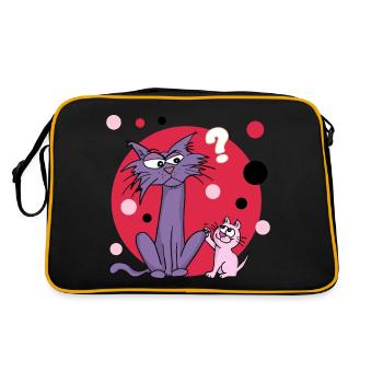 What do you want, dwarf cat? - Retro Bag - black/gold - Back