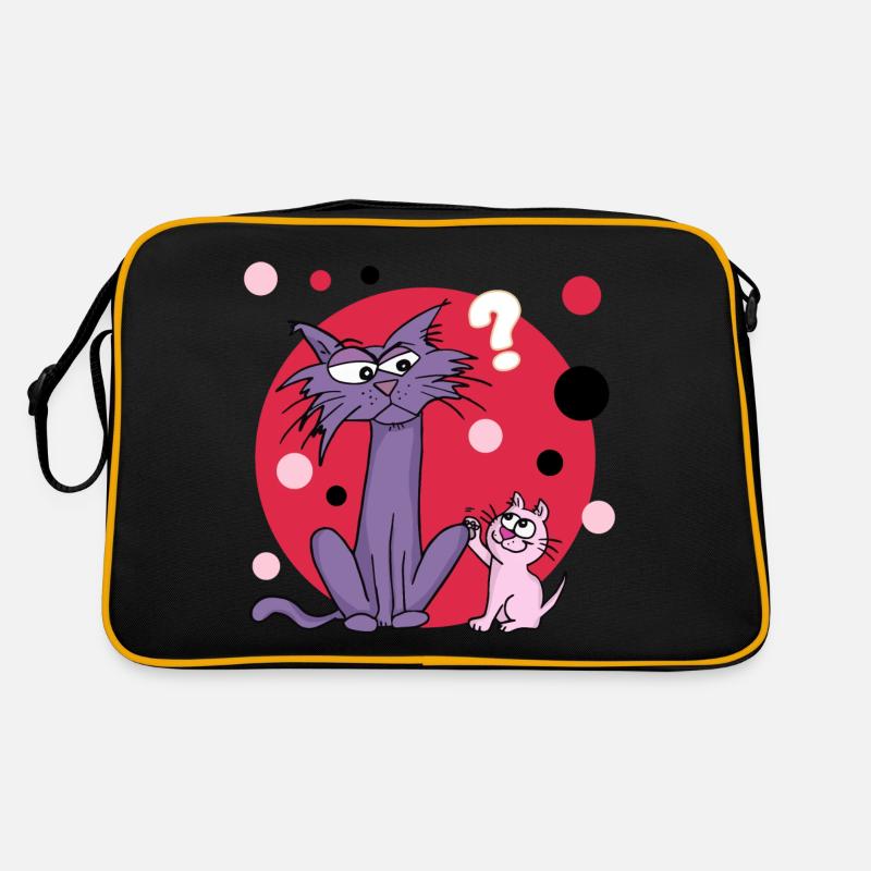 Was willst du Zwergen-Katze? Retro Tasche