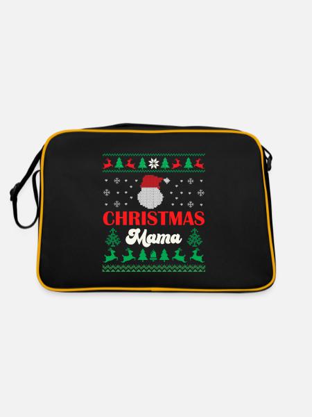 Merry Christmas Mama - Sac Retro - noir/or - Dos
