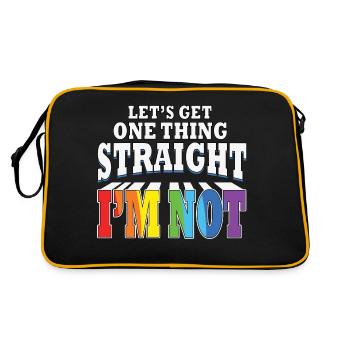 LBGT Flag Gay Pride Human - Retro Bag - black/gold - Back