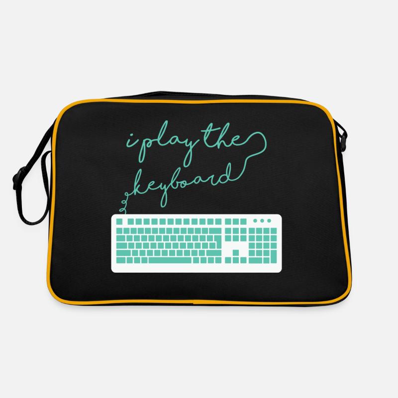 I play the Keyboard funny Programmer Hacker Retro Tasche