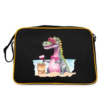 Plage de Ginoraurus - Sac Retro - noir/or - Dos