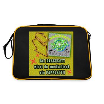 KRACKSATT - Sac Retro - noir/or - Dos