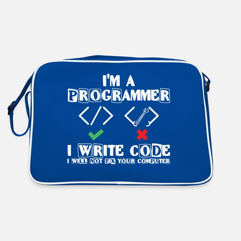 I'm a Programmer i write code Lover Coding Retro Tasche
