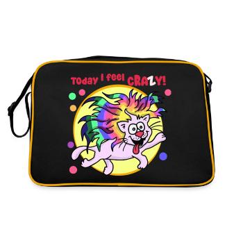Feelin Crazy - For all the crazy among you! - Retro Bag - black/gold - Back