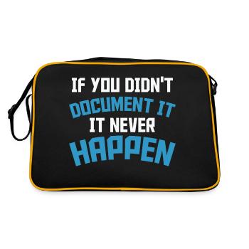If you don't document it it never Happen Coder - Retro Bag - black/gold - Back