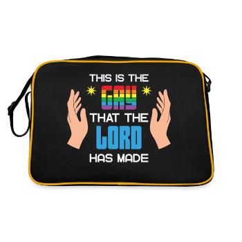 LBGT Flag Gay Pride This is the Gay that the Lord - Retro Bag - black/gold - Back