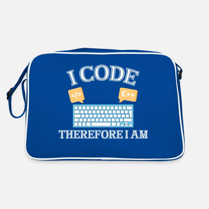 Je code donc je suis Funny Programmer for Woman Sac Retro