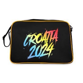 Croatie 2024 Équipe de vacances colorée - Sac Retro - noir/or - Dos