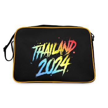 Thaïlande 2024 Équipe de vacances colorée - Sac Retro - noir/or - Dos