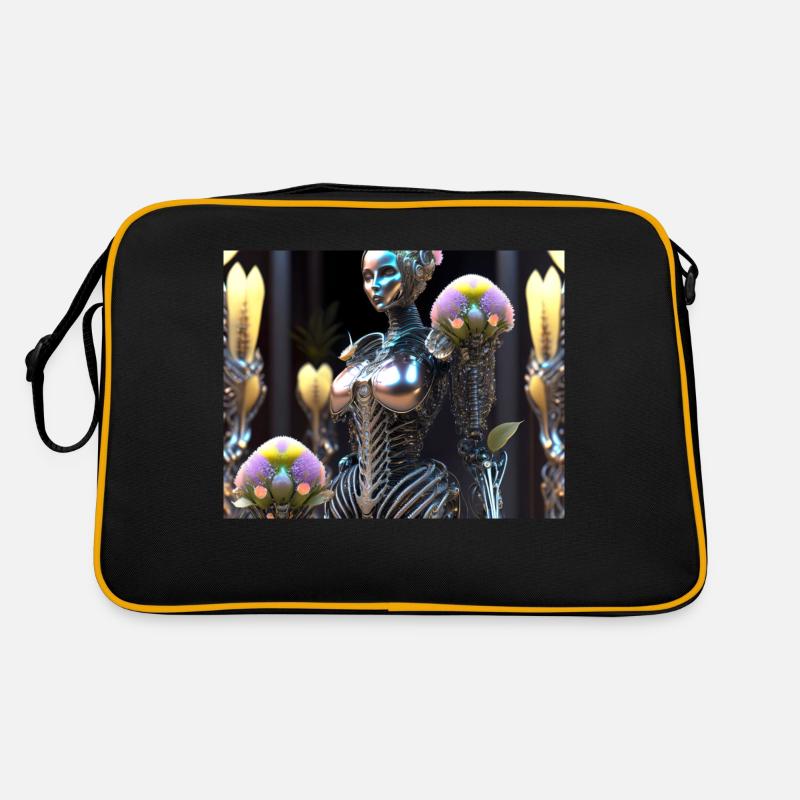 Fille des fleurs - Sac Retro - noir/or