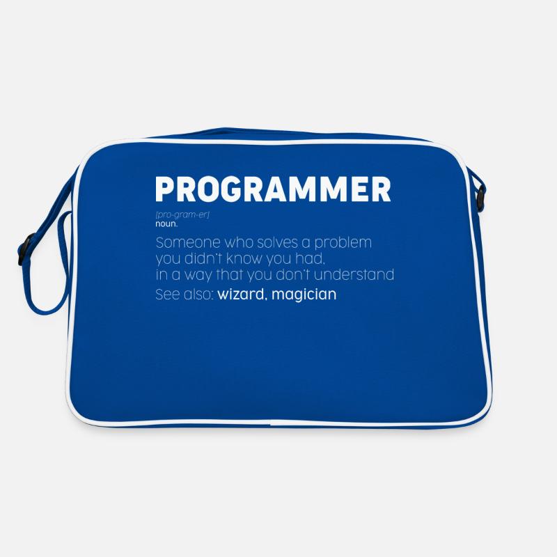 Programmer Noun Funny Coder Humor Nerd Retro Bag