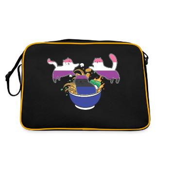 LBGT Flag Gay Pride Human Cats Lover - Retro Bag - black/gold - Back
