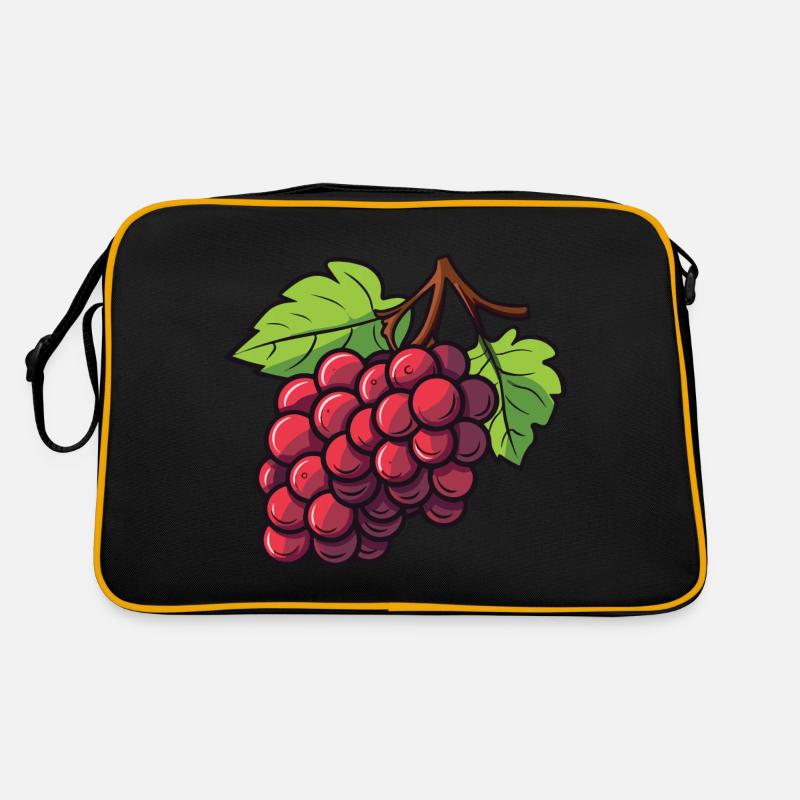 Weintrauben Symbol Retro Tasche