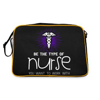 Infirmière Hôpital cadeau de travail - Sac Retro - noir/or - Dos