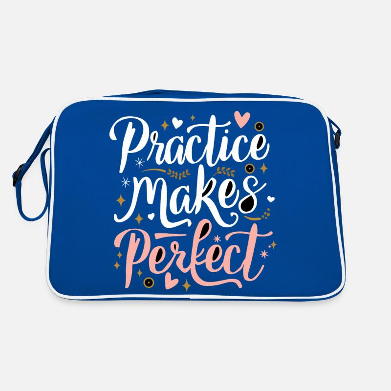 Practice Makes Perfect Wachstum Erfolg Retro Tasche