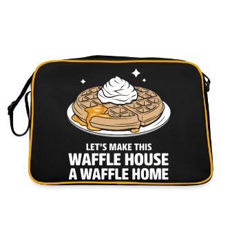 Waffles Breakfast Sweets - Retro Bag - black/gold - Back