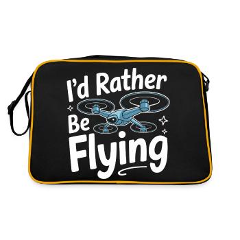 Dronen Pilot Quadrocopter Drone - Retro Tasche - Schwarz/Gold - Hinten
