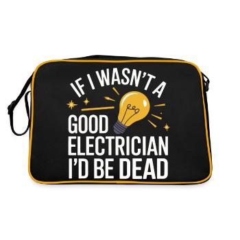 Électricien Électronicien Technicien Artisan Métier Disant - Sac Retro - noir/or - Dos