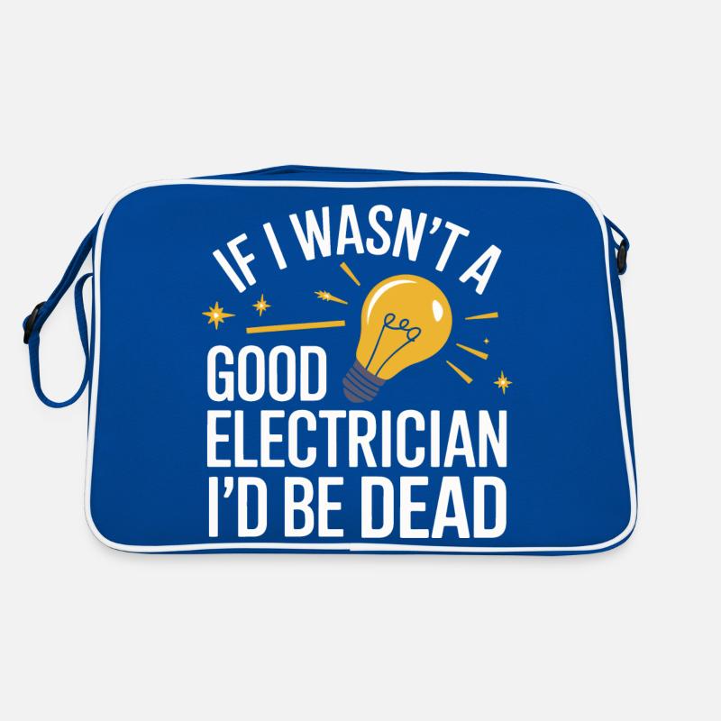 Electrician Electronics Technician Craftsman Profession Saying Retro Bag