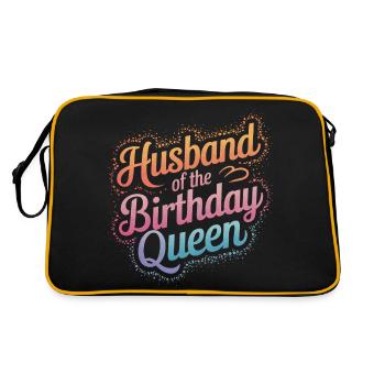 Husband, Spouse, Family, Wedding - Retro Bag - black/gold - Back