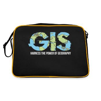GIS Harness The Power Of Geography - Retro Bag - black/gold - Back
