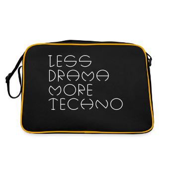 Less drama more techno - Retro Bag - black/gold - Back