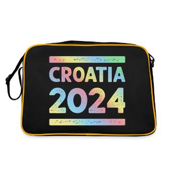 Croatie 2024 Équipe de vacances colorée - Sac Retro - noir/or - Dos