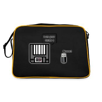Floppy to USB key - Retro Bag - black/gold - Back