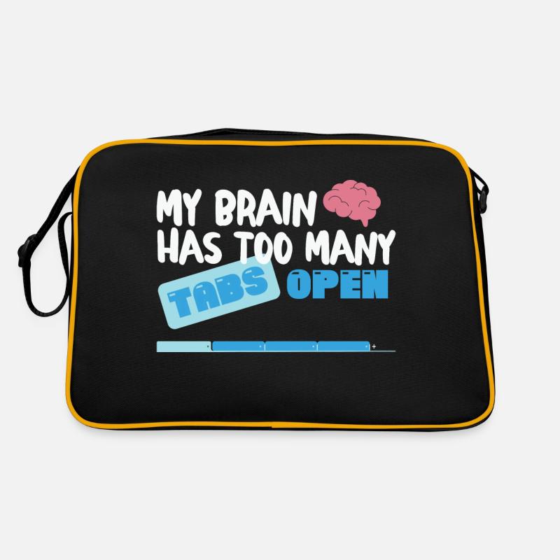 My Brain has too many Tabs Open Funny nerd Coder Retro Bag