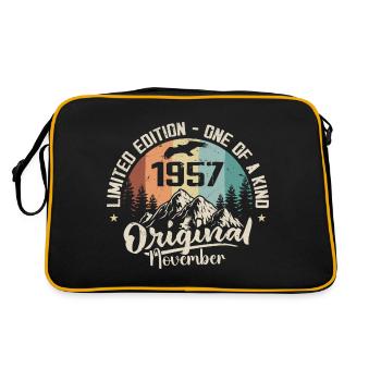 Original November 1957 Birthday November 1957 - Retro Bag - black/gold - Back