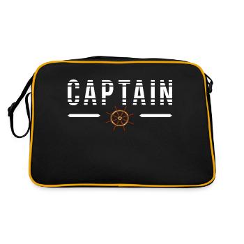 Boater Sailor Captain T-Shirt - Sac Retro - noir/or - Dos