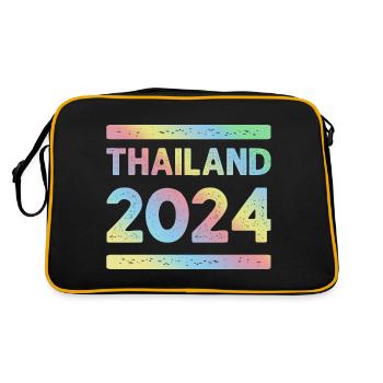 Thaïlande 2024 Équipe de vacances colorée - Sac Retro - noir/or - Dos