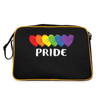 LBGT Flag Gay Pride Human - Retro Bag - black/gold - Back