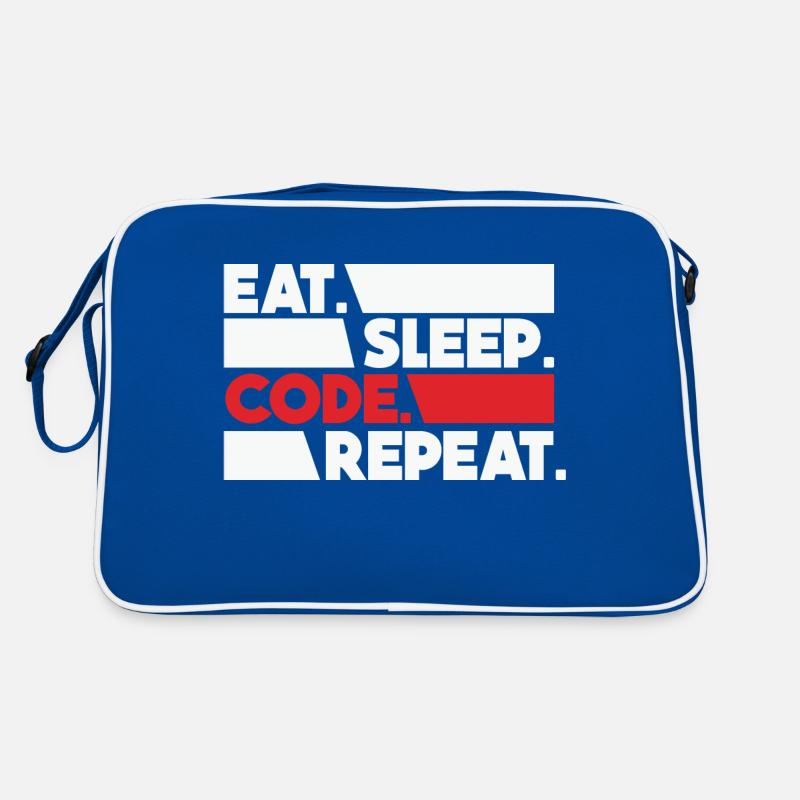 Eat Sleep Code Repeat Programmer Devloper Retro Tasche