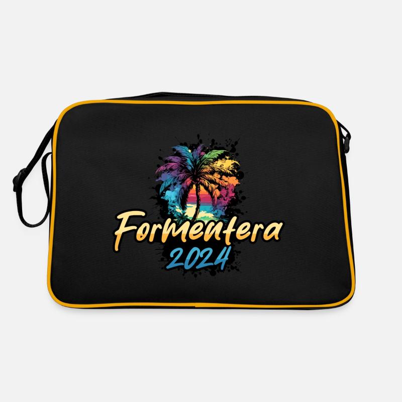 Formentera 2024 Palm Trees Multicoloured Retro Bag