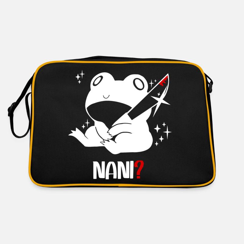Murderous Frog with Knife What Frog Lover Retro Tasche