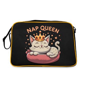 Nap Queen Cat Edition Cat Napping Shirt - Retro Bag - black/gold - Back
