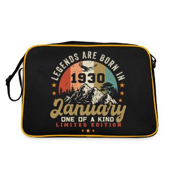 Janvier Vintage des années 94 94e cadeau d’anniversaire - Sac Retro - noir/or - Dos