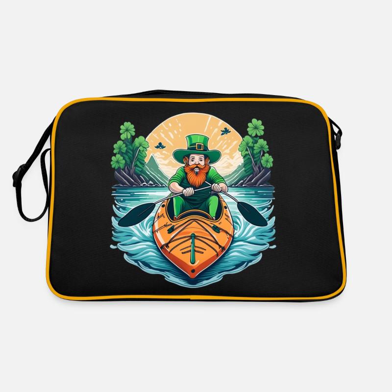 St. Patrick's Day Shamrock Kayak Retro Bag