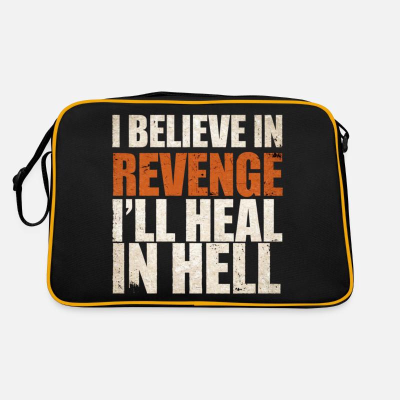 I Believe In Revenge I'll Heal In Hell 9 Retro Tasche
