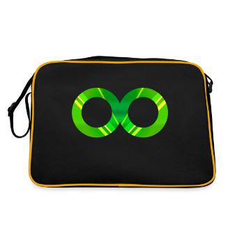 Acht Unendlichkeit 7 - Retro Tasche - Schwarz/Gold - Hinten