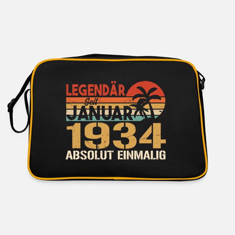 Geburtstagsgeschenk geboren im Januar 1934 Retro Tasche
