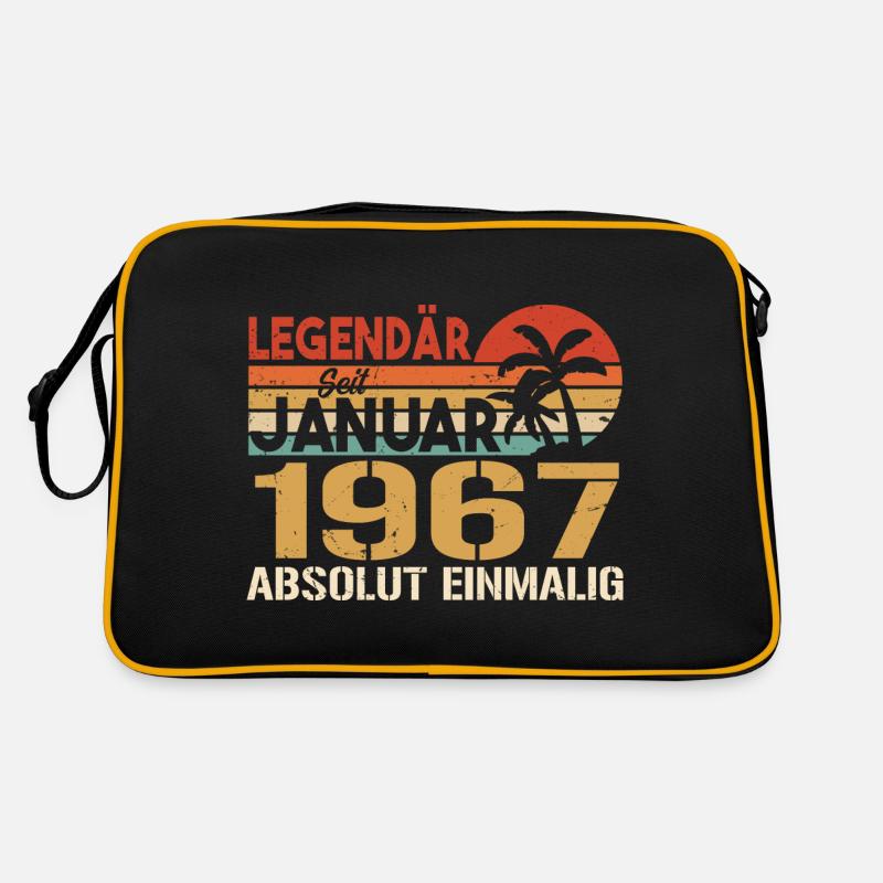 Geburtstagsgeschenk geboren im Januar 1967 Retro Tasche