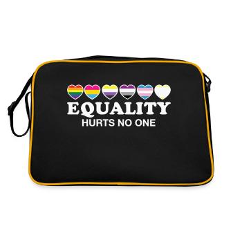 LBGT Flag Gay Pride Human - Retro Bag - black/gold - Back